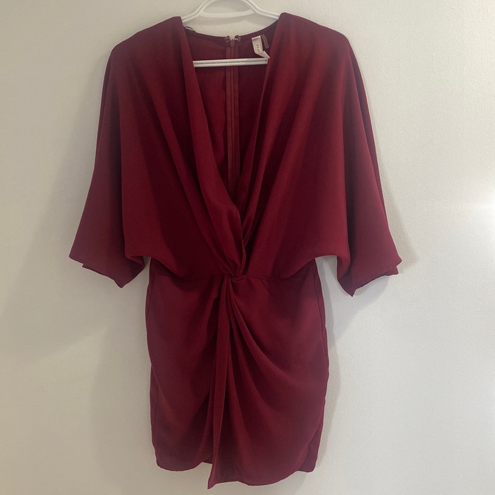 Blue Blush Burgundy Dress